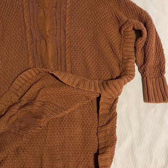 Express Rust Turtle Neck Sweater - Picture 2 of 5